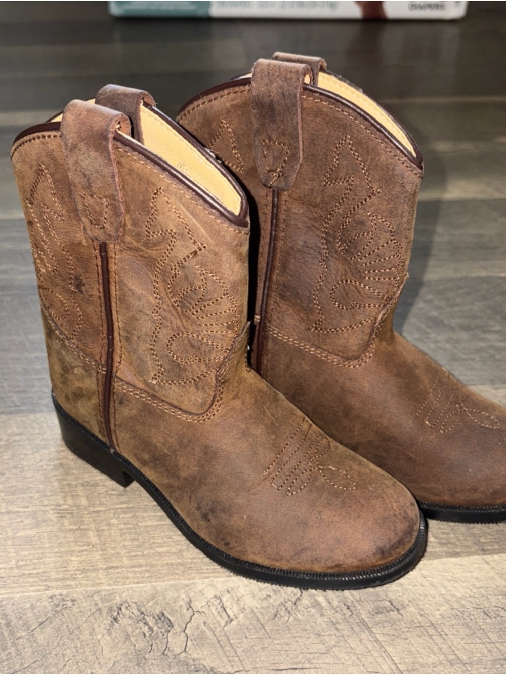 Masterson Boot Co. Unisex Brown Leather Cowboy Boots US Size 7.5